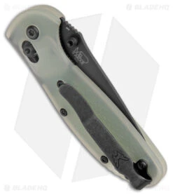 Benchmade Mini Griptilian Limited Edition AXIS Knife Jade G-10 (2.9" Black M4) -Benchmade Benchmade Mini Griptilian Jade G 10 AXIS Lock Black BHQ 174372 jr side