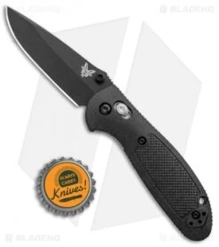 Benchmade Mini Griptilian AXIS Lock Knife Black (2.91" Black) D2 -Benchmade Benchmade Mini Griptilian Manual Axis Lock D2 Black Black 556BKD2 BHQ 98823 jr bottlecap
