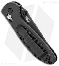 Benchmade Mini Griptilian AXIS Lock Knife Black (2.91" Black) D2 -Benchmade Benchmade Mini Griptilian Manual Axis Lock D2 Black Black 556BKD2 BHQ 98823 jr side