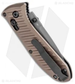 Benchmade Mini Presidio II Manual Knife Bronze Aluminum (3.2" Gray) 575GY- 2001 -Benchmade Benchmade Mini Presidio II Auto Bronze Aluminum Gray 575GY 2001 BHQ 104905 jr side