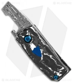 Benchmade Oeser Gold Class Tengu Tool Arctic Storm Fat CF (1.1" Dama) 10 Benchmade Oeser Gold Class Tengu Tool Arctic Storm Fat CF (1.1" Dama) -Benchmade Benchmade Oeser Tengu Tool White Black 1in Damasteel Multi Tool 602 211 BHQ 138208 td side