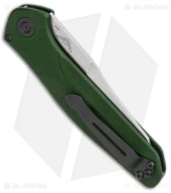 Benchmade Osborne 9400 Automatic Knife Green Aluminum (3.4" Satin) -Benchmade Benchmade Osborne 9400 Auto Green Aluminum Satin BHQ 113244 jr side