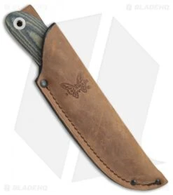 Benchmade Pardue Hunter Fixed Blade Knife OD Green Micarta (3.5" Satin) 15400 -Benchmade Benchmade Pardue Hunter OD Green Micarta Satin BHQ 78768 er sheath