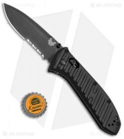 Benchmade 570SBK Presidio II AXIS Lock Folding Knife (3.7" Black Serr) -Benchmade Benchmade Presidio II AXIS Black Serr 570SBK BHQ 51611 jr bottlecap
