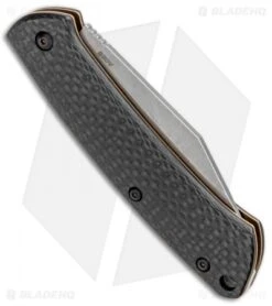 Benchmade Proper Clip Point Slip Joint Knife Carbon Fiber/FDE (2.8" SW) 318-2 -Benchmade Benchmade Proper CP SJ CF FDE SW 318 2 BHQ 97553 jr side