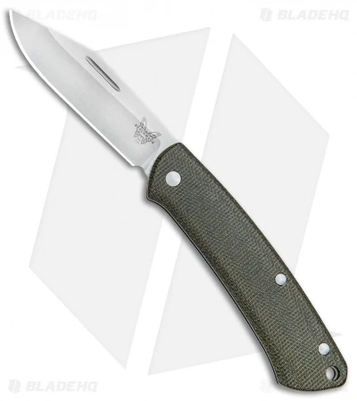 Benchmade Proper Clip Point Slip Joint Knife Canvas Micarta (2.8" Satin) 318 3 Benchmade Proper Clip Point Slip Joint Knife Canvas Micarta (2.8" Satin) 318