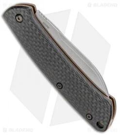 Benchmade Proper Sheepsfoot Slip Joint Knife Carbon Fiber/FDE (2.8" SW) 319-2 -Benchmade Benchmade Proper Sheepsfoot SJ CF FDE SW 319 2 BHQ 97554 jr side