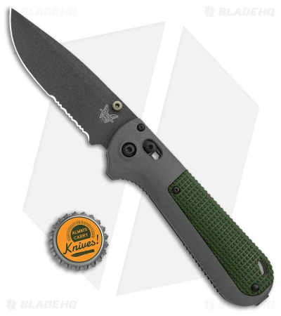Benchmade Redoubt AXIS Lock Knife Green/Gray Grivory (3.6" Cerakote Serr) 430SBK 6 Benchmade Redoubt AXIS Lock Knife Green/Gray Grivory (3.6" Cerakote Serr) 430SBK - Image 4