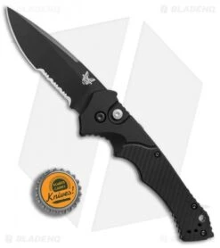 Benchmade Rukus II Automatic Knife (3.4" Black Serr) 9600SBK -Benchmade Benchmade Rukus 2 black serr BHQ 74379 er bottlecap