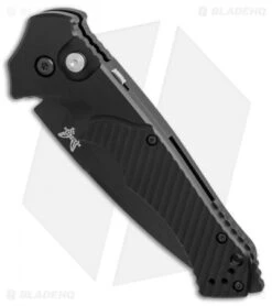 Benchmade Rukus II Automatic Knife (3.4" Black Serr) 9600SBK -Benchmade Benchmade Rukus 2 black serr BHQ 74379 er spine