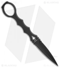 Benchmade SOCP Dagger Knife W/ Trainer Blade (3.22" Black) 176BK-Combo -Benchmade Benchmade SOCP Dagger Trainer Blade Black 176BK COMBO BHQ 10140 jr spine