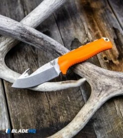 Benchmade Steep Country Knife W/ Gut Hook Orange (3.5" Stonewash) 15009-ORG -Benchmade Benchmade Steep Country Knife w Gut Hook Orange Stonewash 15009 ORG BHQ 24208 kp antlers web