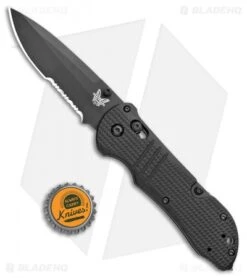 Benchmade 917SBK-1901 Triage Axis Lock Knife Black G-10 (3.4" Black Serr) -Benchmade Benchmade Triage Axis Lock black G 10 Black Serr 917SBK 1901 BHQ 105738 jr bottlecap