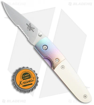 Vintage Benchmade Mel Pardue 850S Liner Lock Knife (2.8" Satin Serr) 6 Vintage Benchmade Mel Pardue 850S Liner Lock Knife (2.8" Satin Serr) - Image 4