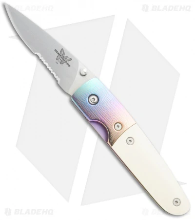 Vintage Benchmade Mel Pardue 850S Liner Lock Knife (2.8" Satin Serr) 3 Vintage Benchmade Mel Pardue 850S Liner Lock Knife (2.8" Satin Serr)