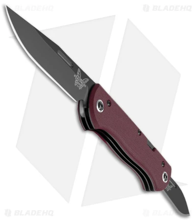 Benchmade Weekender Slip Joint Knife Burgundy Micarta (3" SW Black DLC) 317BK-2 3 Benchmade Weekender Slip Joint Knife Burgundy Micarta (3" SW Black DLC) 317BK-2