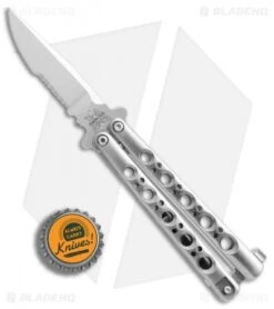 Rare Pre-Production Benchmade 31S Balisong Butterfly Knife (3" Satin Serr) -Benchmade Rare Pre Production benchmade 31S bali satin serr BHQ 37215 er bottlecap