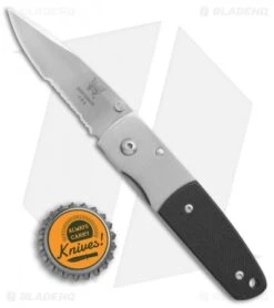 Vintage Benchmade 330 Mel Pardue Knife Ti/Black G-10 (2.4" Satin Serr) -Benchmade Vintage Benchmade 330 Mel Pardue ti black G10 satin serr BHQ 71890 er size