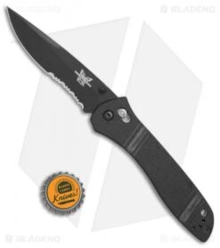 Vintage Benchmade 710 McHenry & Williams AXIS Lock Knife (4" Black Serr) -Benchmade Vintage Benchmade 710 McHenry WIlliams black serr BHQ 71892 er size