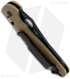 Benchmade Mini Griptilian AXIS Lock Knife Sand (2.91" Black) 555BKHGSN -Benchmade benchmade 555bkhgsn mini grip black tan plain side