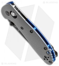 Benchmade Mini Griptilian AXIS Lock Knife Gray/Blue G-10 (2.91" Black) 556BK-1 -Benchmade benchmade 556sbk 1 bottom cm