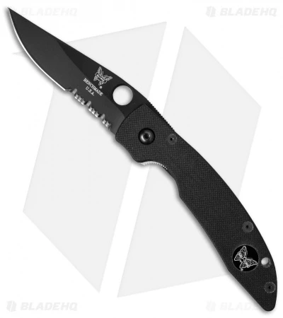 Rare Benchmade Mini AFCK 812SBT Liner Lock Knife (3.25" Black Serr) 3 Rare Benchmade Mini AFCK 812SBT Liner Lock Knife (3.25" Black Serr)