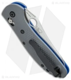 Benchmade Griptilian AXIS Lock Knife Gray/Blue G-10 (3.45" Satin) 550-1 -Benchmade benchmade griptilian 550 1 side cm