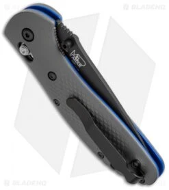 Benchmade Griptilian AXIS Lock Knife Gray/Blue G-10 (3.45" Black) 551BK-1 -Benchmade benchmade griptilian 551bk 1 side cm