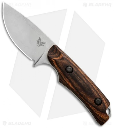 Benchmade Hidden Canyon Hunter Knife Wood Fixed Blade (2.67" Stonewash) 15016-2 3 Benchmade Hidden Canyon Hunter Knife Wood Fixed Blade (2.67" Stonewash) 15016-2