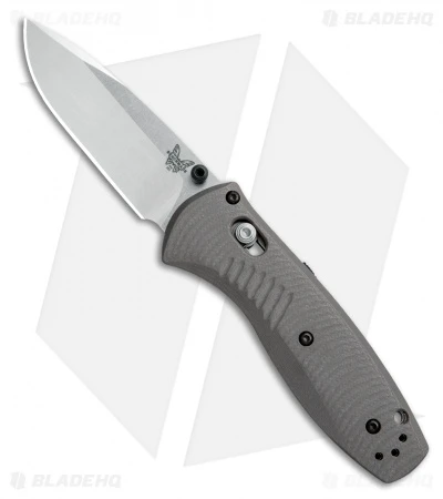 Benchmade Mini Barrage AXIS-Assist Knife Gray G-10 (2.91" Satin) 585-2 3 Benchmade Mini Barrage AXIS-Assist Knife Gray G-10 (2.91" Satin) 585-2