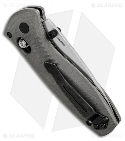 Benchmade Mini Barrage AXIS-Assist Knife Gray G-10 (2.91" Satin) 585-2 4 Benchmade Mini Barrage AXIS-Assist Knife Gray G-10 (2.91" Satin) 585-2 - Image 2