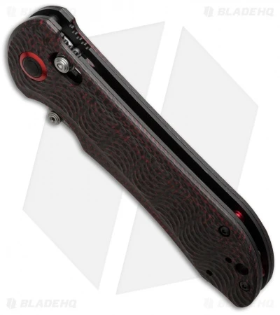 Benchmade 908-161 Stryker II AXIS Lock Knife Red/Black CF (3.57" Damasteel) Gold 4 Benchmade 908-161 Stryker II AXIS Lock Knife Red/Black CF (3.57" Damasteel) Gold - Image 2