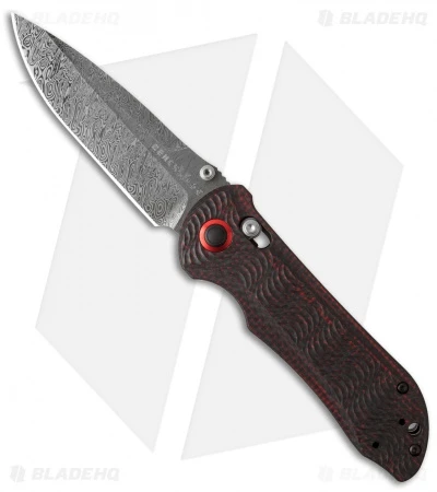 Benchmade 908-161 Stryker II AXIS Lock Knife Red/Black CF (3.57" Damasteel) Gold 3 Benchmade 908-161 Stryker II AXIS Lock Knife Red/Black CF (3.57" Damasteel) Gold