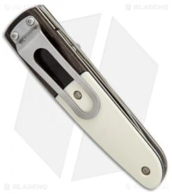 Vintage Benchmade 850-01 Mel Pardue Knife Black Dymondwood/Ivory (2.8" Satin) -Benchmade vintage benchmade 850 01 Mel Pardue black dymondwood ivory BHQ 37799 er side